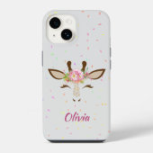 Floral Giraffe Sprinkles Kind iPhone Hoesje (Achterkant)