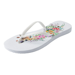 Floral Giraffe Teenslippers