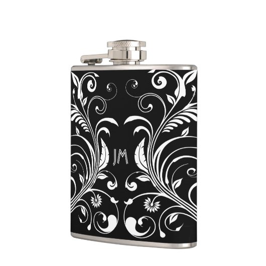 Floral giral  elegant monogram heupfles (Links)