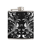 Floral giral  elegant monogram heupfles (Voorkant)