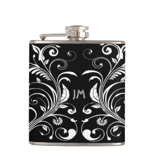 Floral giral  elegant monogram heupfles