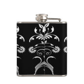 Floral giral  elegant monogram heupfles (Achterkant)