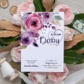 Floral Girl Baby shower Kaart
