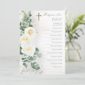 Floral Girl Baptism vult de blanco gebeden Kaart i (Staand voorkant)