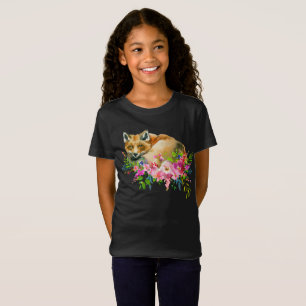 Floral Girl's t-shirt van Red Fox en Waterverf