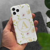 Floral Girly Monogram Case-Mate iPhone Case