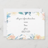 floral girly music recital kaart (Achterkant)