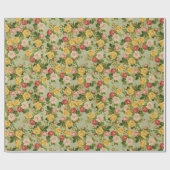   "Floral Girly"-Roos Cadeaupapier (Vlak)