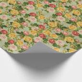   "Floral Girly"-Roos Cadeaupapier (Hoek)