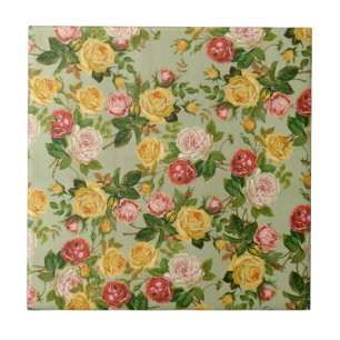   "Floral Girly"-Roos Tegeltje