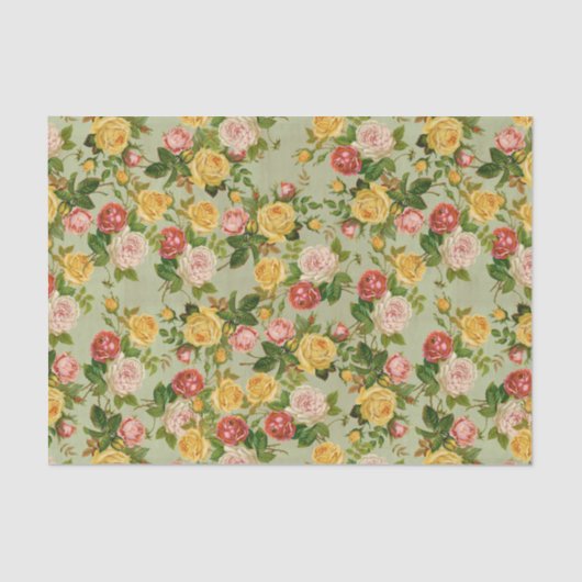 "Floral Girly"-Roos Tissuepapier (Voorkant)