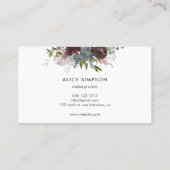 Floral Girly Wildbloemen Elegant White Visitekaartje (Achterkant)