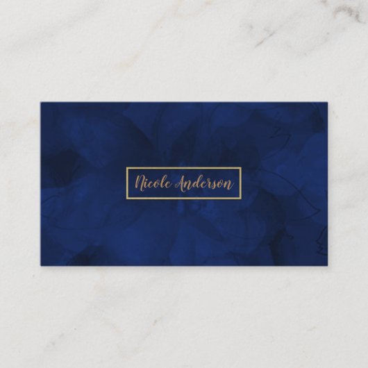 Floral Glam Elegant Modern Visitekaartje (Voorkant)