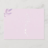 Floral Glam Paars Wedding Save the Date Aankondigingskaart (Achterkant)