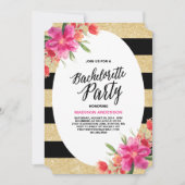 Floral Glam | Uitnodiging Bachelorette (Voorkant)