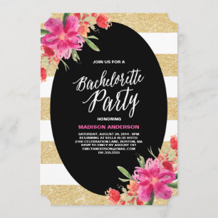 Floral Glam Uitnodiging Bachelorette
