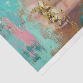 Floral Glam Vrouw met Roze Drink Decoupage Tissuepapier (Detail)