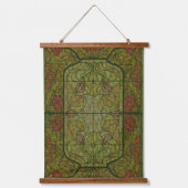 Floral Glas in lood Art Design Hangend Wandkleed (Voorkant)