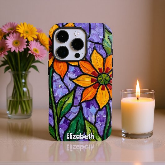 Floral Glas in lood artwork Case-Mate iPhone Case