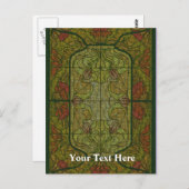 Floral Glas in lood  Briefkaart (Voorkant / Achterkant)