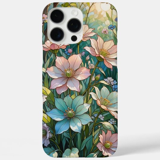Floral Glas in lood Design Case-Mate iPhone Case (Achterkant)