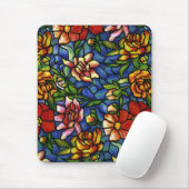 Floral Glas in lood Muismat (Met muis)