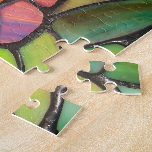 Floral Glas in lood Puzzle Legpuzzel (Zijkant)