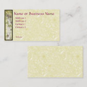 Floral Glas in lood Visitekaartje (Voorkant / Achterkant)