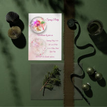 Floral glazen bol platte kaart