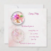 Floral glazen bol platte kaart (Voorkant)