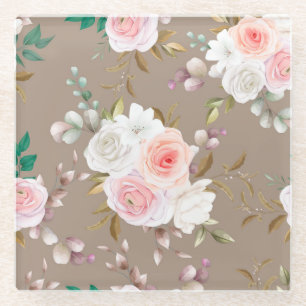 Floral Glazen Onderzetter