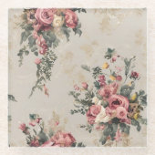  Floral Glazen Onderzetter (Voorkant)