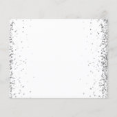 Floral Glitter Blue Quinceañera Save the Date (Achterkant)