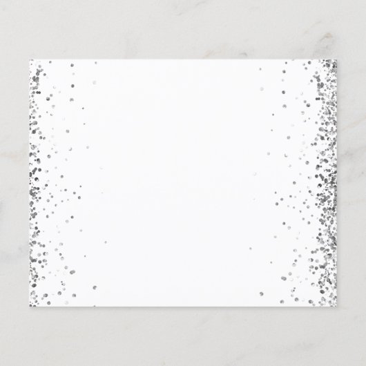 Floral Glitter Blue Quinceañera Save the Date (Achterkant)