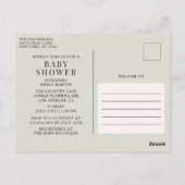 Floral Glitter Drip Marble Baby shower Briefkaart (Achterkant)