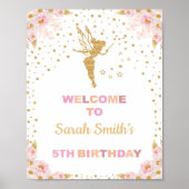 Floral Glitter Fairy Welcome Signs Poster (Voorkant)