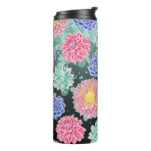 *~* Floral Glitter Girly Succulent Thermal Tumbler Thermosbeker (Gedraaid links)