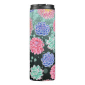 *~* Floral Glitter Girly Succulent Thermal Tumbler Thermosbeker (Achterkant)