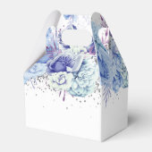 Floral Glitter Light Blue Happy 15e verjaardag Fav Bedankdoosjes (Achterkant)