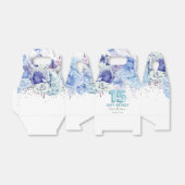 Floral Glitter Light Blue Happy 15e verjaardag Fav Bedankdoosjes (Uitgevouwen)