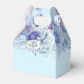 Floral Glitter Light Blue Happy 15th Birthday Bedankdoosjes (Achterkant)