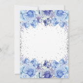 Floral Glitter Light Blue Happy 16th Birthday (Achterkant)