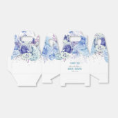 Floral Glitter Light Blue Vrijgezellenfeest Bedankdoosjes (Uitgevouwen)