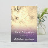 *~* Floral Glitter Ombre Waterverf bruiloft Kaart (Staand voorkant)