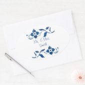 Floral Glitter Ovale Sticker (Envelop)