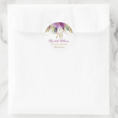 Floral Glitter Sparkling Amethyst 70e verjaardag Ronde Sticker (Tas)