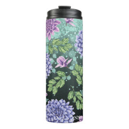 *~* Floral Glitter Succulent Girly Thermosbeker