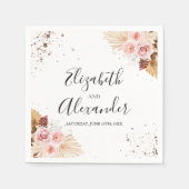 Floral Glitter Wedding Servet (Voorkant)