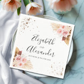 Floral Glitter Wedding Servet
