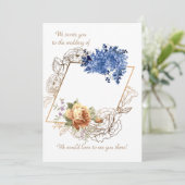 Floral Glow Wedding Invitation Kaart (Staand voorkant)
